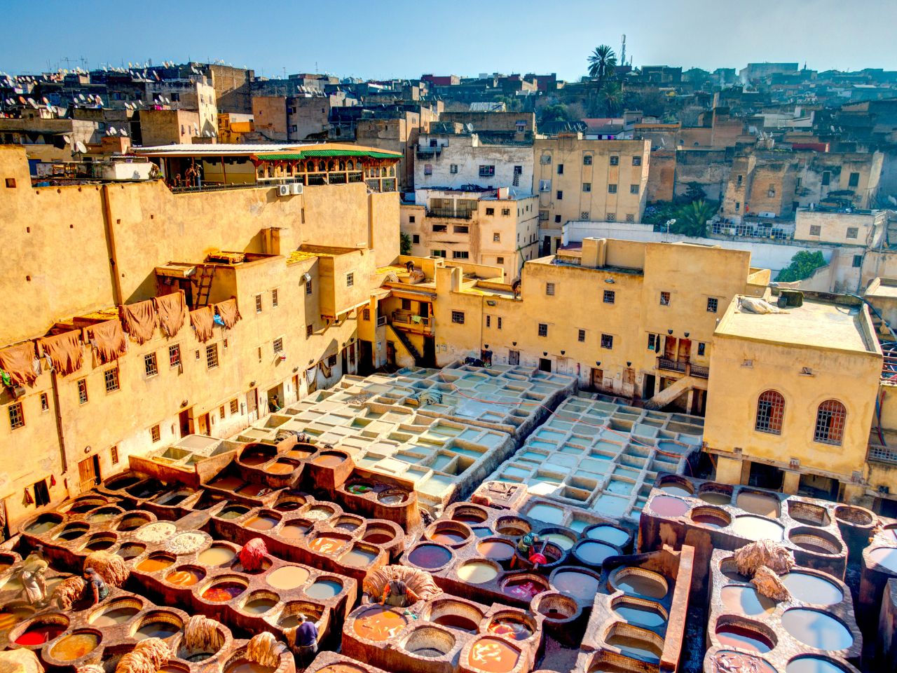 Fez, garbarnie Chouara